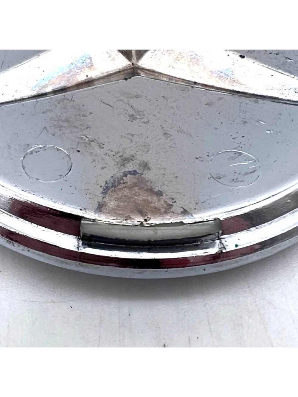 Set Of 4 Chrome Mercedes-Benz Wheel Center Caps Hubcaps 9910005 2 Broken Tabs - Picture 7 of 12